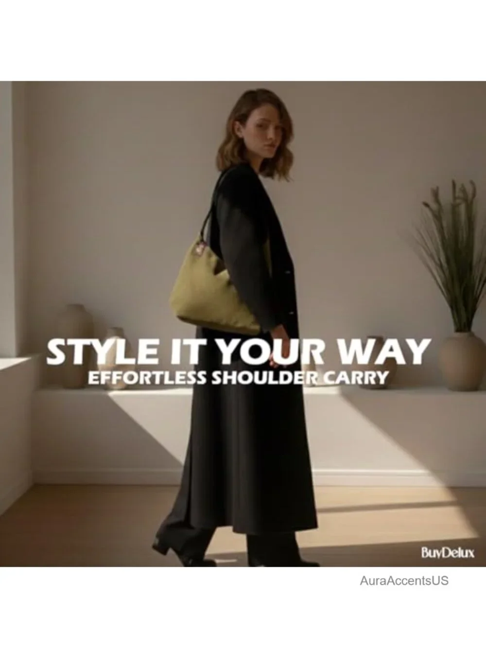 Faux Suede Hobo Tote Bag with Free Wallet, Large Slouchy Shoulder Handbag for